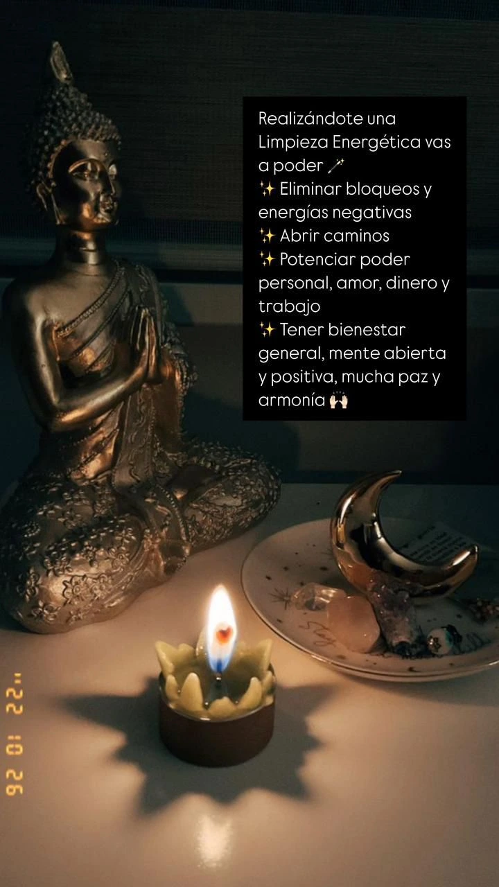 Limpieza Energética y Abrecaminos con Buda y Vela Sagrada